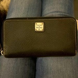 Dooney & Bourke Pebble Grain Large Double Zip Organizer/Wallet